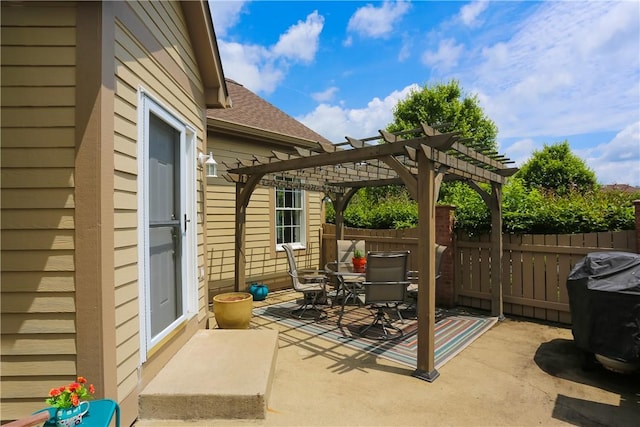 135 Linden Ct, Seven Fields Boro, PA 16046 - view of patio with outdoor dining area, a pergola, and area for grilling