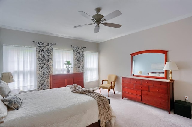 135 Linden Ct, Seven Fields Boro, PA 16046 - carpeted bedroom featuring ceiling fan and ornamental molding