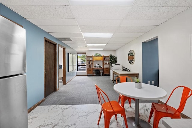 200 Commerce Dr Unit 210, Moon/Crescent Twp, PA 15108 - dining area with a paneled ceiling and baseboards