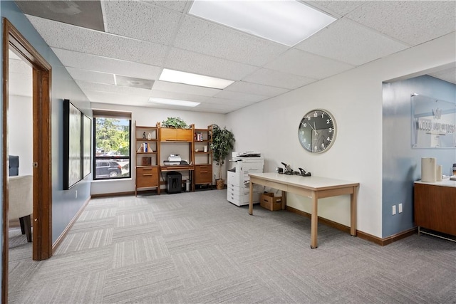 200 Commerce Dr Unit 210, Moon/Crescent Twp, PA 15108 - office with light carpet and a paneled ceiling