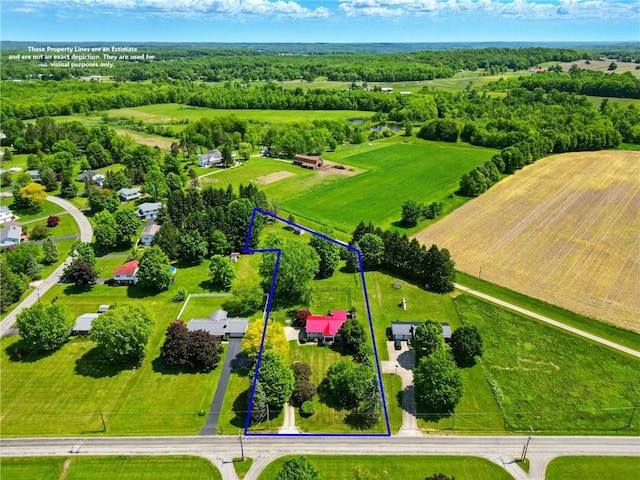 236 Fredonia Rd, Hempfield Twp Mer, PA 16125 - overview of rural landscape with property parcel outlined