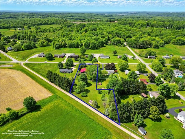236 Fredonia Rd, Hempfield Twp Mer, PA 16125 - aerial overview of property's location featuring a heavily wooded area and property boundaries highlighted