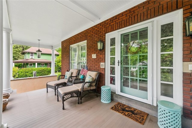 35 Pleasant Valley Rd, Hempfield Twp Wml, PA 15644 - view of wooden porch