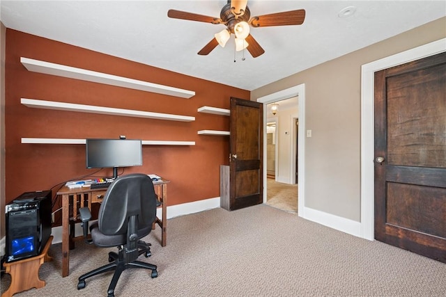 35 Pleasant Valley Rd, Hempfield Twp Wml, PA 15644 - carpeted office space with baseboards and a ceiling fan