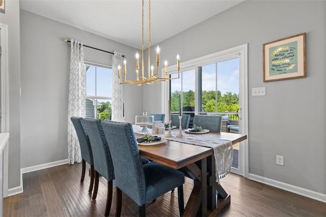 134 Black Oak Ln, Cecil, PA 15057 - dining space with a chandelier and wood finished floors