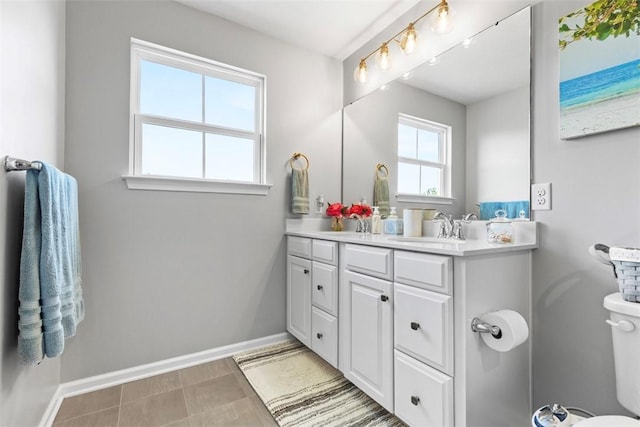 134 Black Oak Ln, Cecil, PA 15057 - full bathroom with double vanity and baseboards