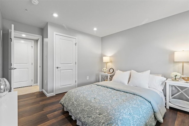134 Black Oak Ln, Cecil, PA 15057 - bedroom featuring dark wood-style flooring and recessed lighting