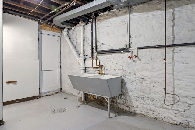 116 Walter, Allentown, PA 15210 - unfinished below grade area with a sink