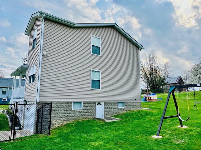 39 Delmont Ave, Delmont, PA 15626 - rear view of property featuring a playground