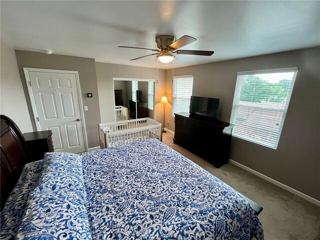 39 Delmont Ave, Delmont, PA 15626 - carpeted bedroom with a ceiling fan and radiator