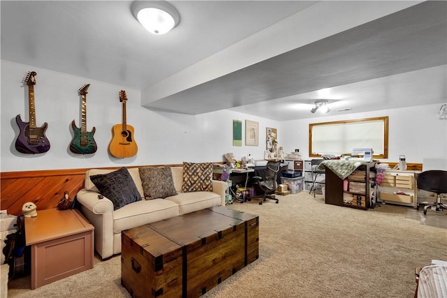 1116 Mcgovern Rd, Chartiers, PA 15342 - living area with an office area and carpet floors
