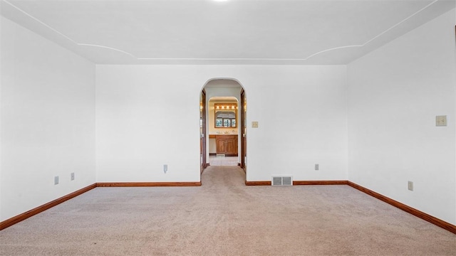 753 Bullcreek, City Of But Se, PA 16002 - unfurnished room featuring arched walkways and carpet flooring