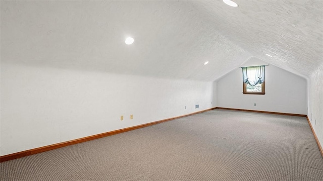 753 Bullcreek, City Of But Se, PA 16002 - bonus room with carpet floors, lofted ceiling, a textured ceiling, and recessed lighting