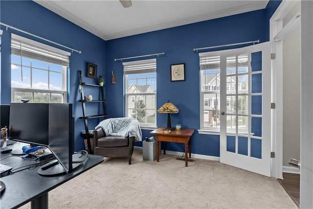 215 Saddle Ridge Dr, North Fayette, PA 15071 - carpeted home office featuring baseboards