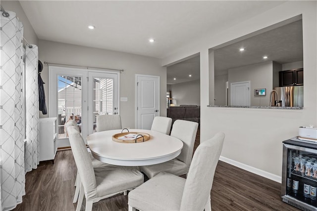 215 Saddle Ridge Dr, North Fayette, PA 15071 - dining room featuring dark wood finished floors and recessed lighting