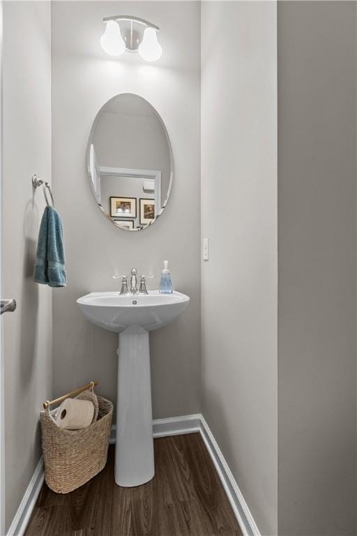 215 Saddle Ridge Dr, North Fayette, PA 15071 - bathroom with wood finished floors and baseboards