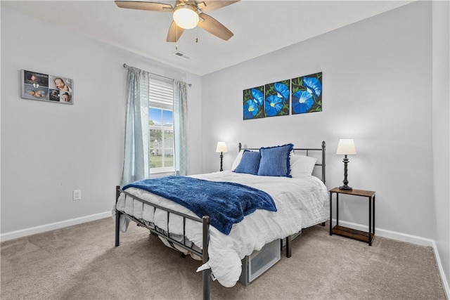 215 Saddle Ridge Dr, North Fayette, PA 15071 - carpeted bedroom with baseboards and a ceiling fan