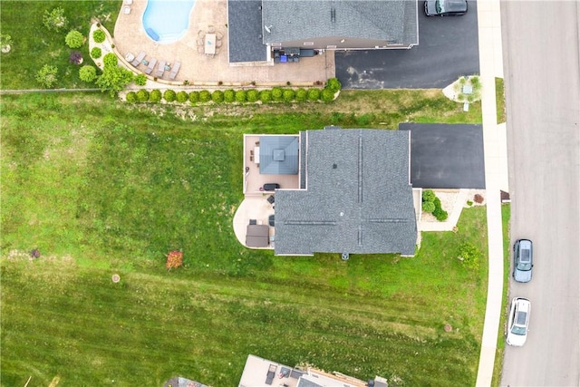 215 Saddle Ridge Dr, North Fayette, PA 15071 - aerial view of property and surrounding area featuring a pool area