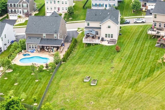 215 Saddle Ridge Dr, North Fayette, PA 15071 - aerial view of a pool