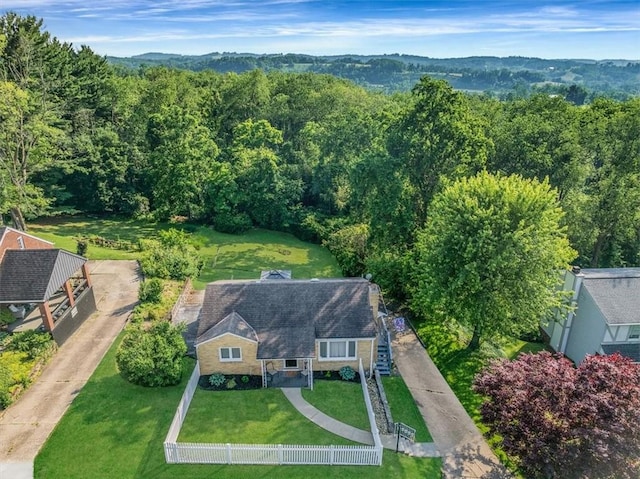 135 Taylor Run Rd, Carroll Twp, PA 15063 - view from above of property with a heavily wooded area