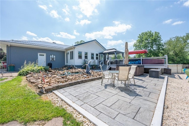 164 Seger Rd, Derry Twp, PA 15627 - view of patio / terrace with a jacuzzi and a gazebo
