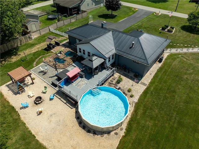 164 Seger Rd, Derry Twp, PA 15627 - aerial view of property and surrounding area with a pool area