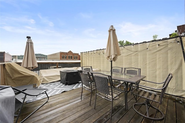 3520 Butler St, Lawrenceville, PA 15201 - wooden terrace featuring outdoor dining space