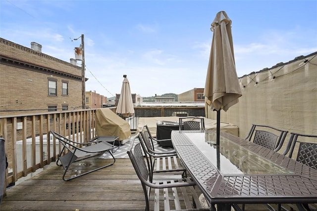 3520 Butler St, Lawrenceville, PA 15201 - wooden terrace featuring outdoor dining space