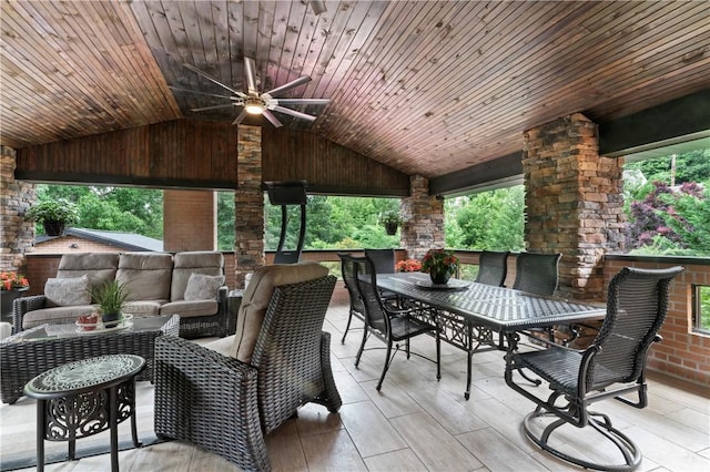 1402 Imperial Dr, Hopewell Twp Bea, PA 15001 - view of patio with a ceiling fan, outdoor dining area, and outdoor lounge area