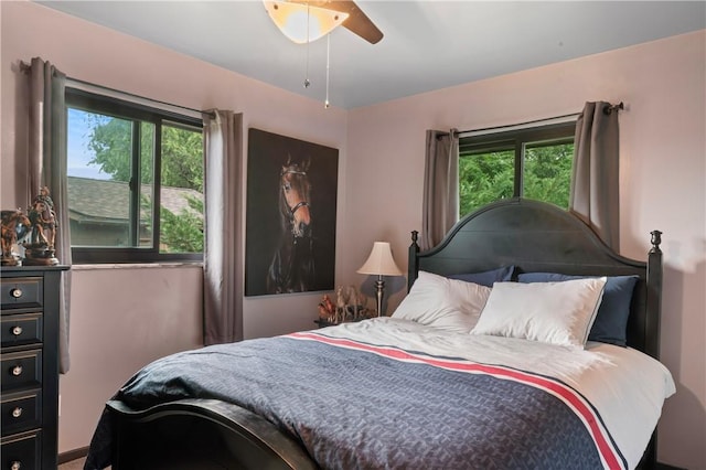 1402 Imperial Dr, Hopewell Twp Bea, PA 15001 - bedroom with multiple windows and a ceiling fan