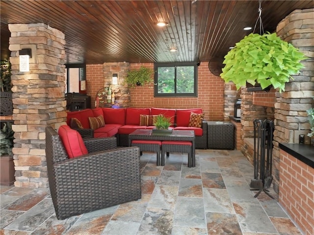 1402 Imperial Dr, Hopewell Twp Bea, PA 15001 - view of patio / terrace featuring an outdoor hangout area