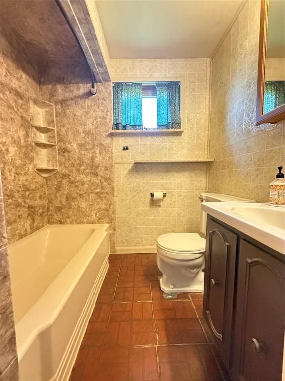 133 Hamburg Rd, Delaware Twp, PA 16154 - full bath featuring tile walls, vanity, and bathing tub / shower combination