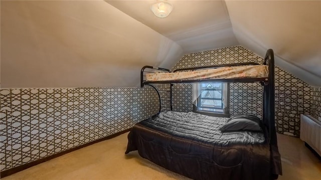426 Saint Joseph St, Mount Oliver, PA 15210 - carpeted bedroom featuring vaulted ceiling