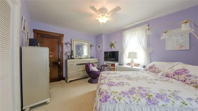 426 Saint Joseph St, Mount Oliver, PA 15210 - bedroom with light carpet and a ceiling fan
