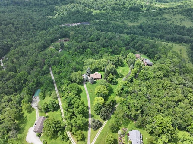 214 Labash Ln, Rostraver, PA 15012 - aerial view of property and surrounding area featuring a forest