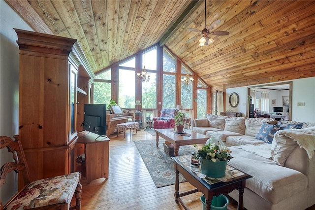 214 Labash Ln, Rostraver, PA 15012 - living room featuring wood ceiling, light wood-type flooring, and a ceiling fan