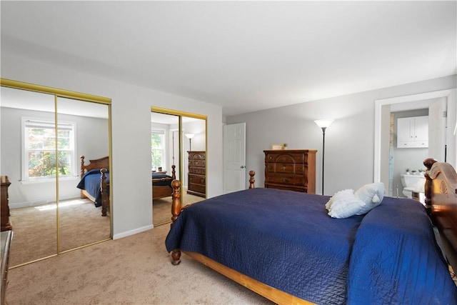 5934 Barnes Ave, Bethel Park, PA 15102 - bedroom with multiple closets and light carpet