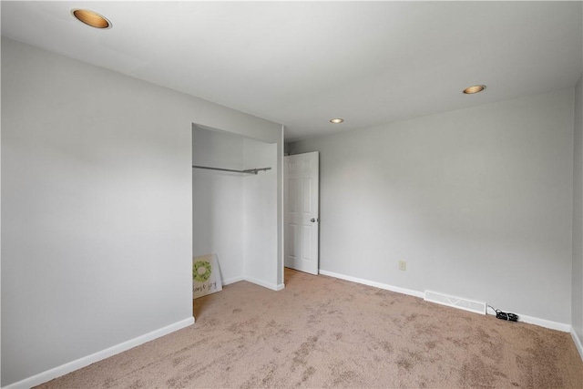 5934 Barnes Ave, Bethel Park, PA 15102 - unfurnished bedroom with carpet floors, a closet, and recessed lighting