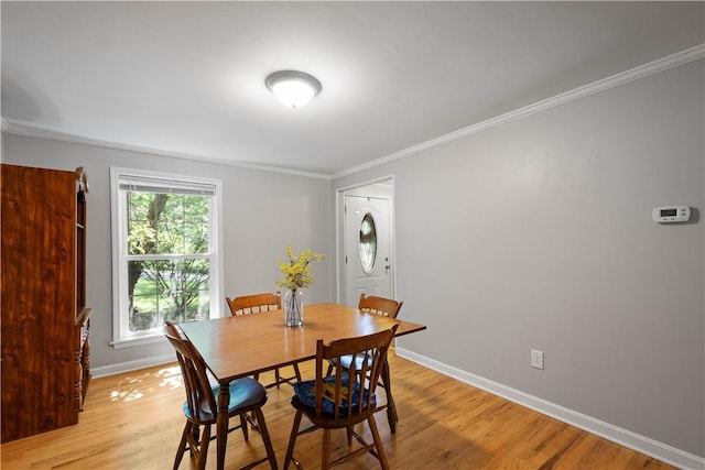 5934 Barnes Ave, Bethel Park, PA 15102 - dining room with crown molding and light wood-type flooring