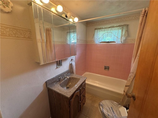 11 Edith St, Center Twp/Homer Cty, PA 15748 - bathroom with vanity, tile patterned floors, and shower / tub combo