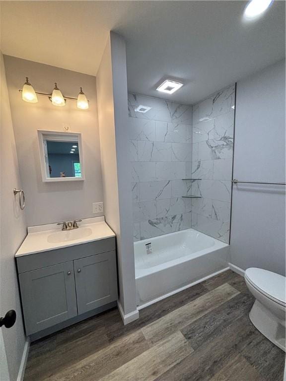 324 Hoover St, Saint Clair Twp, PA 15954 - full bath with vanity, wood finished floors, and shower / bathtub combination