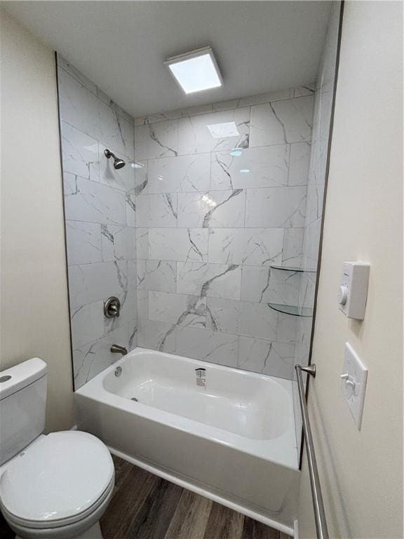 324 Hoover St, Saint Clair Twp, PA 15954 - bathroom featuring wood finished floors and  shower combination