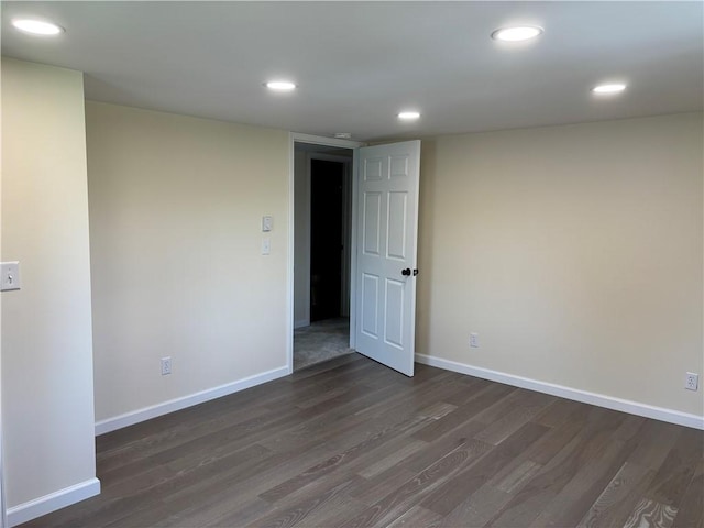 324 Hoover St, Saint Clair Twp, PA 15954 - spare room with dark wood-type flooring and recessed lighting