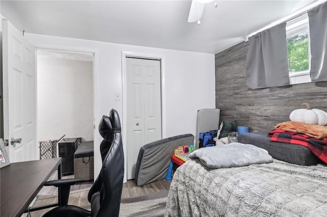 476 Trees Mills Rd, Salem Twp, PA 15601 - bedroom featuring wood finished floors, a closet, and a ceiling fan