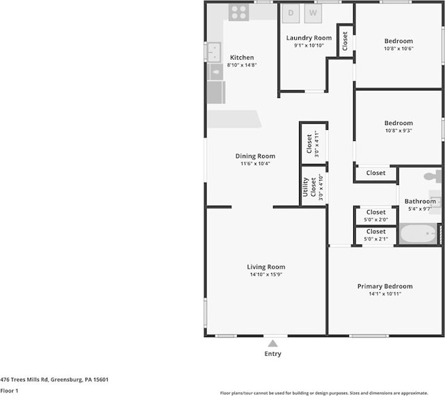 476 Trees Mills Rd, Salem Twp, PA 15601 - view of room layout