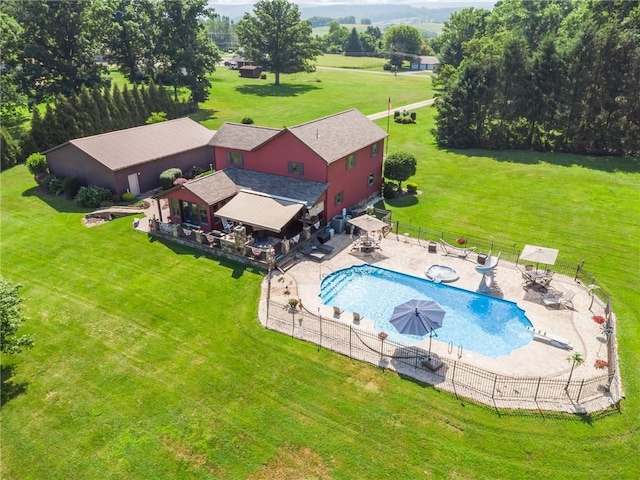 227 Holly Pl, Mount Pleasant Twp Wml, PA 15666 - aerial view of property and surrounding area with a pool