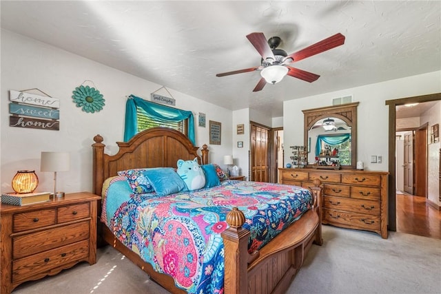 227 Holly Pl, Mount Pleasant Twp Wml, PA 15666 - bedroom featuring light carpet and ceiling fan