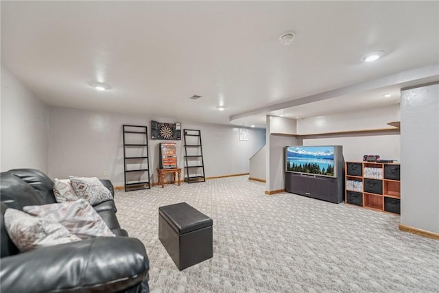 227 Holly Pl, Mount Pleasant Twp Wml, PA 15666 - living room with carpet and recessed lighting
