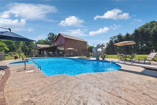 227 Holly Pl, Mount Pleasant Twp Wml, PA 15666 - view of pool featuring a patio area and a water slide