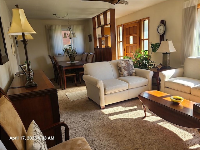 3381 Columbia Dr, Castle Shannon, PA 15234 - living room with plenty of natural light and carpet floors
